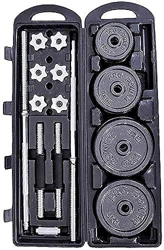 Other Pro Power Dumbbell Set, 50kg, Adjustable, Black Iron, 1" Diameter, 28cm x 69cm