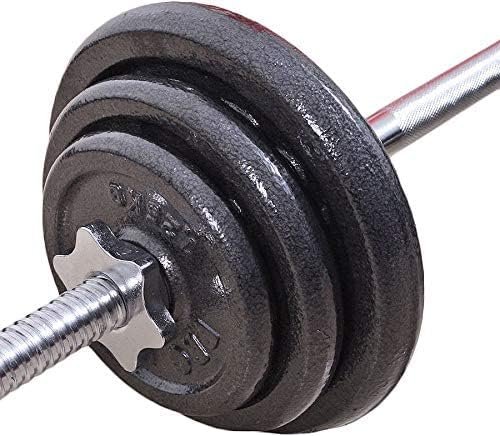 Other Pro Power Dumbbell Set, 50kg, Adjustable, Black Iron, 1" Diameter, 28cm x 69cm