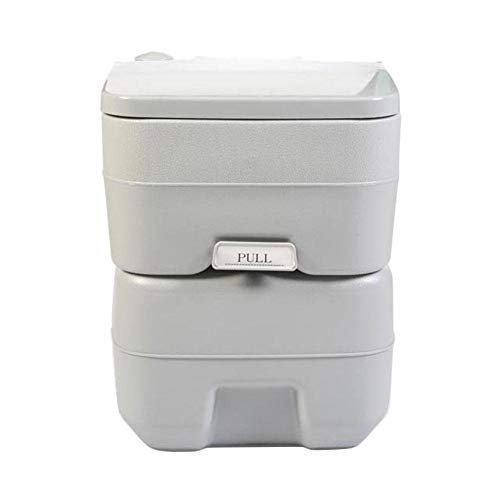 Portable Camping Toilet, Camping Toilet 10L/20L Deluxe Travel Portable Toilet, Built-In Pour Spout & Washing Sprayer, for Camping, RV, Boat & More – Piston Pump Flush