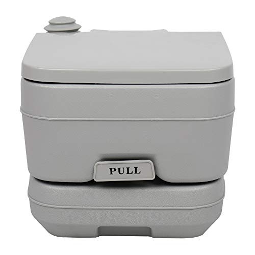 MLDWME Portable Removable Flush Toilet 10L/20L Portable Removable Flush Toilet with Single Outlet Designed for Camping Hiking Boating Rving and More,Gray,10L