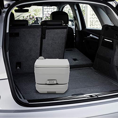 MLDWME Portable Removable Flush Toilet 10L/20L Portable Removable Flush Toilet with Single Outlet Designed for Camping Hiking Boating Rving and More,Gray,10L