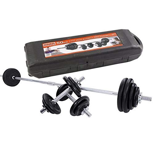 EWORLD 50KG Adjustable Electroplated Cast Iron Dumbbell Set in Gift Box, also Barbell Set