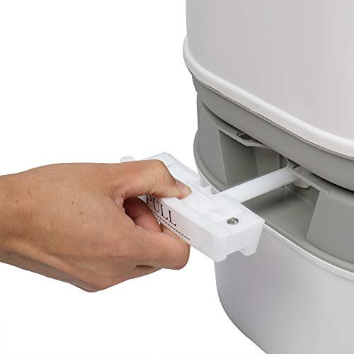 MLDWME 24L Portable Removable Flush Toilet Outdoor Indoor Travel Camping Portable Toilet Designed for Camping Hiking Boating Rving And More,White,18.11x14.96x17.32