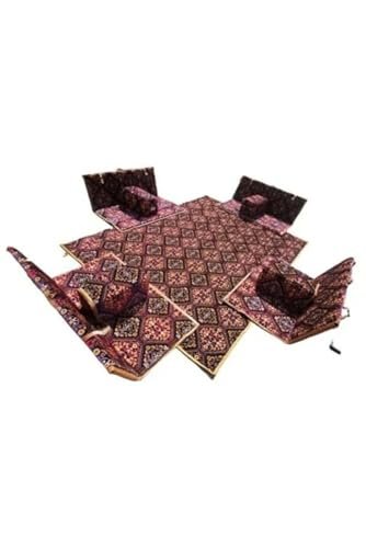 طقم مجلس التخييم أرضية مع مركي و كرسي وسجادة فاخر يكفي 8 PERSONS للبر الرحلات 9 قطع (Brown)