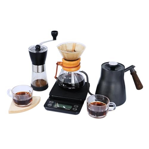 SOTECH Portable Pour Over Coffee Maker Chemex Dripper Set Espresso Americano Latte For Travel Camping Office Home Car Hiking(2 Cup Coffe Gift Set), 6.86.757
