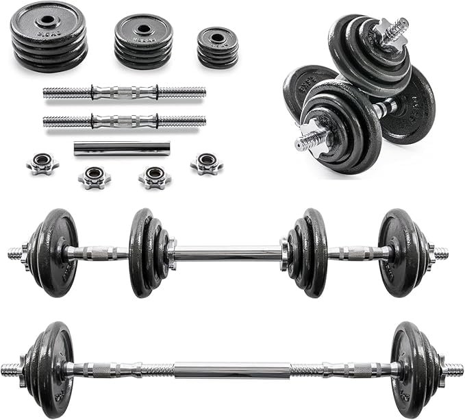 Dumbbell Set 50 Kg Barbell Weights With Carrying Box – Adjustable For Beginners And Professionals – Black (Black, 50K)
