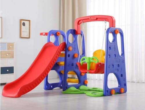 bunca slide and swing set blue