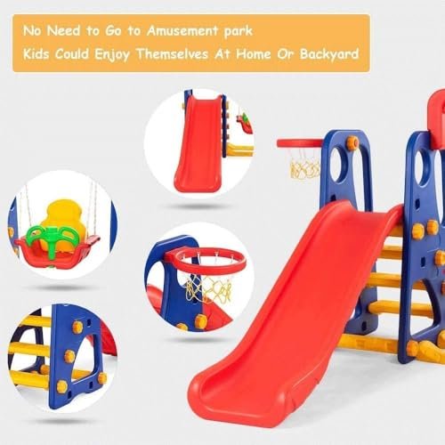 bunca slide and swing set blue