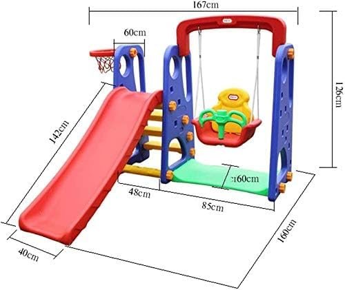 bunca slide and swing set blue