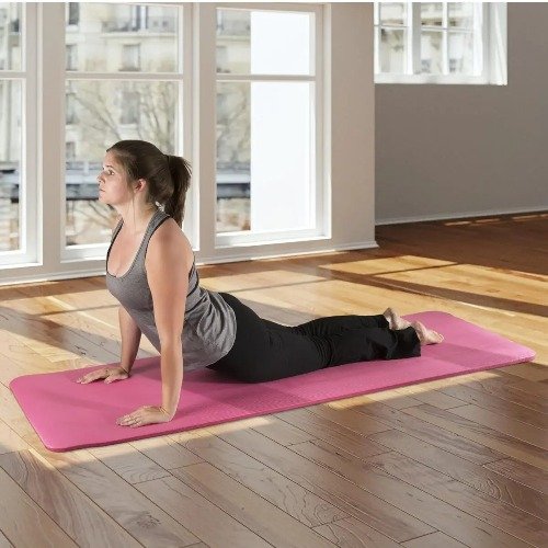 سجادة تمارين اليوغا عالية الكثافة بسمك 8 مل مع فوم مريح لتمارين الرياضية واليوجا
