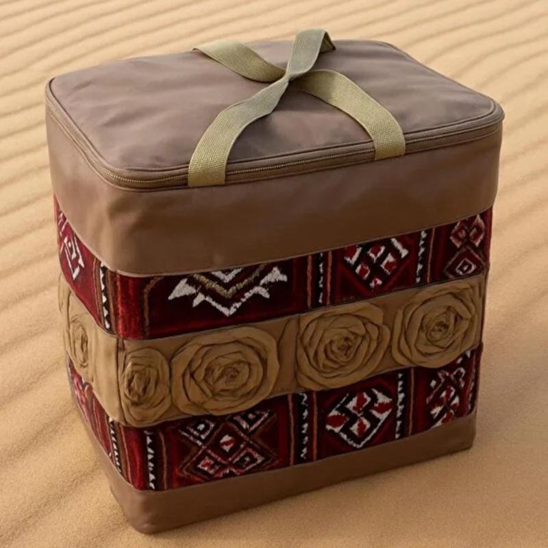 طقم جلسة بر ملكي 4 مدات و4 مراكي مع شنطة – قماش عملي مقاس 2×80 سم