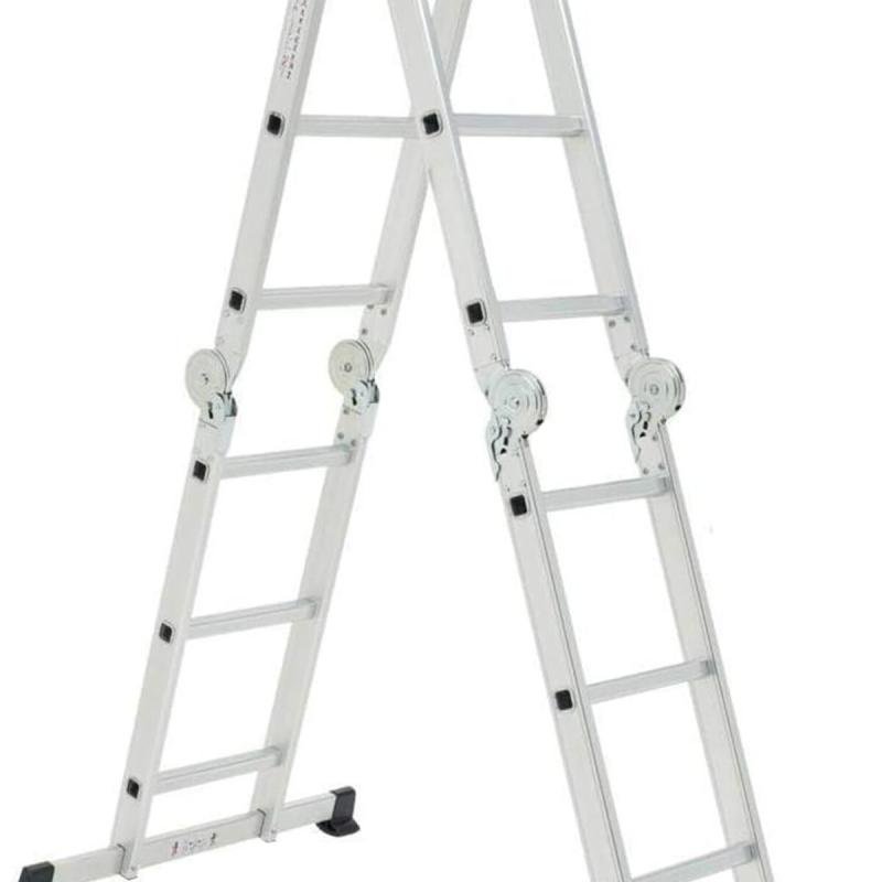 سلم قابل للطي متعدد الأغراض يحتوي على 12 درجًا - سلم ألمنيوم متعدد الأوضاع 4 متر