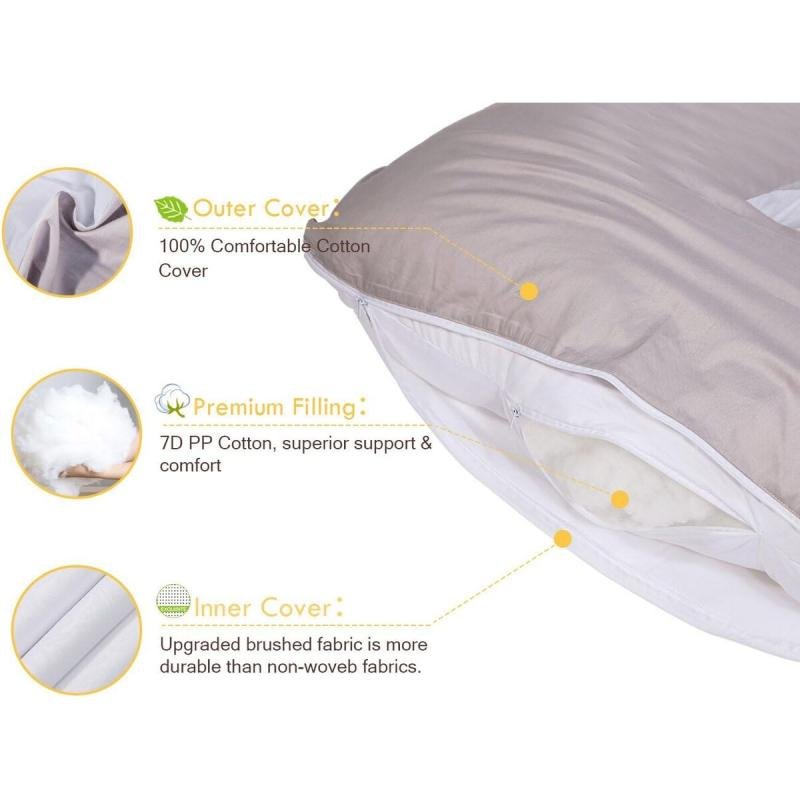 مخدة الحامل لدعم الظهر و البطن اثناء الحمل وبعده لنوم امن ومريح وغطاء قابل للغسيل 🤰- وسادة حوامل