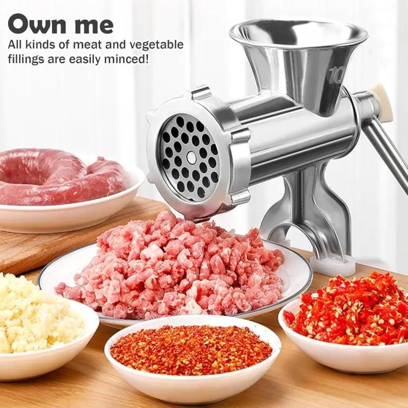 مفرمة لحم يدوية 🥩 – تحكم كامل في فرم اللحم بدون كهرباء - مقاس 10