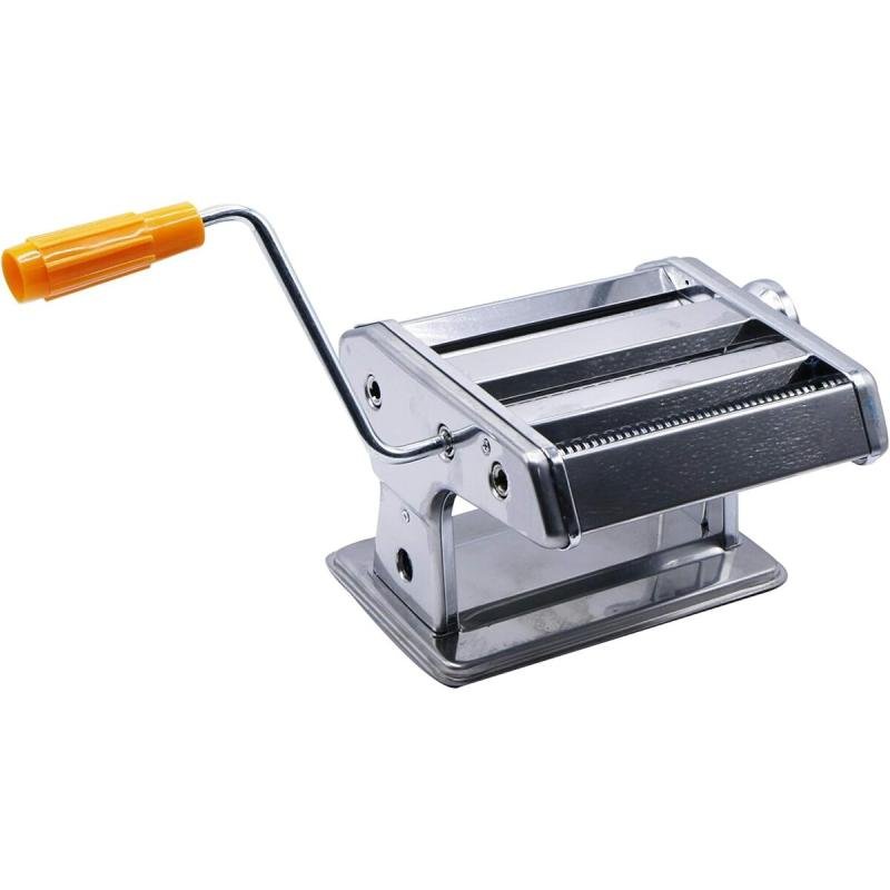 آلة صنع المعكرونة اليدوية ستانلس ستيل – فرد وتقطيع العجين بسهولة,صانعة باستا مع مقبض خشبي