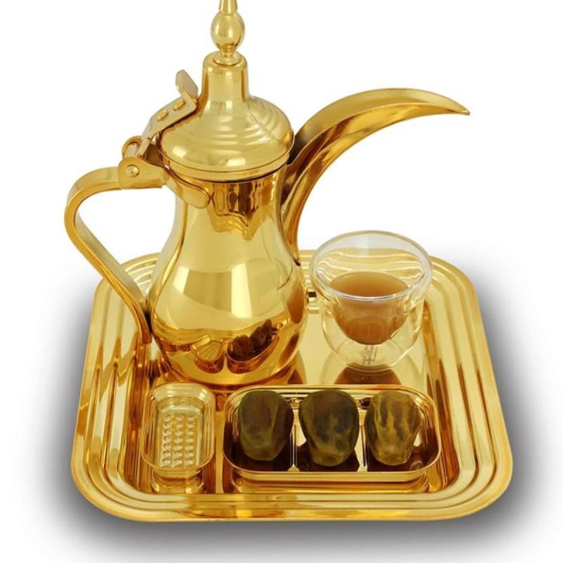 طقم تقديم دلة قهوة عربية صغير مع فناجين – أنيق وسهل الاستخدام للضيافة ACSS-01