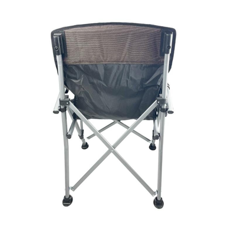 كرسي تخييم قابل للطي عالي التحمل مع مسند ظهر وجيب جانبي وحامل أكواب – عملي للرحلات والطلعات |