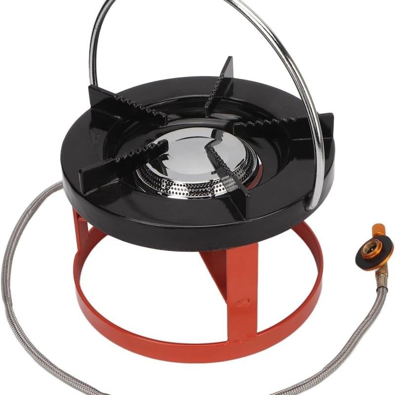 موقد غاز تخييم قوي بلهب اندماج – تسخين سريع وتصميم آمن للرحلات