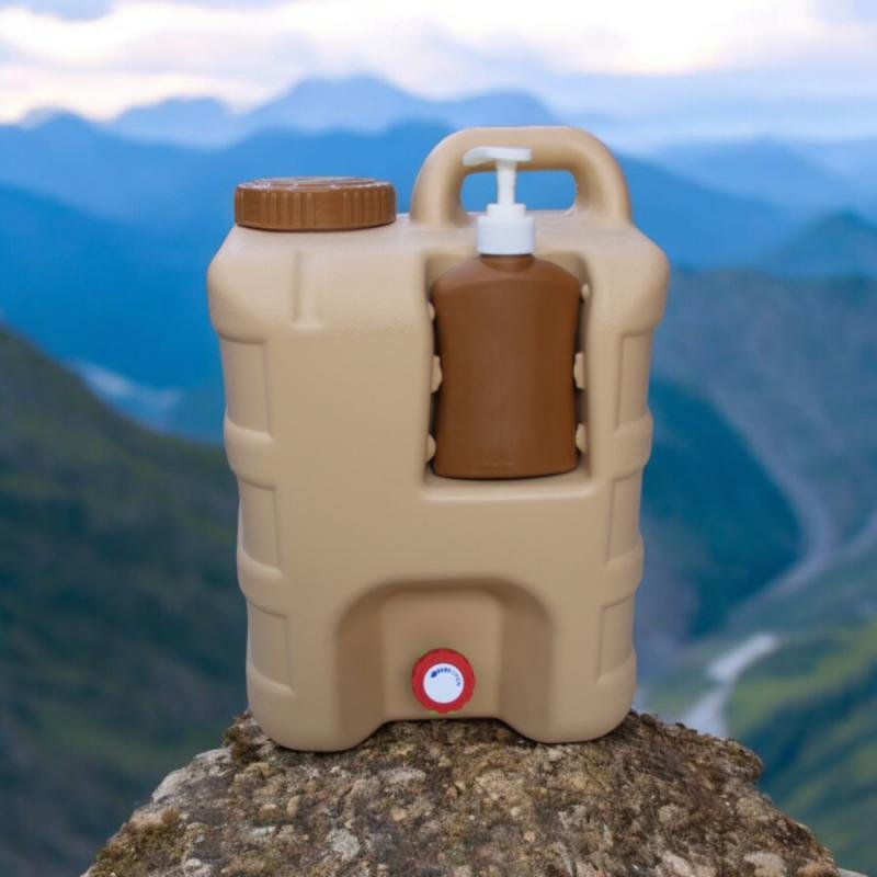 جركل ماء للرحلات مع علبة صابون سائل – 20 لتر 💧