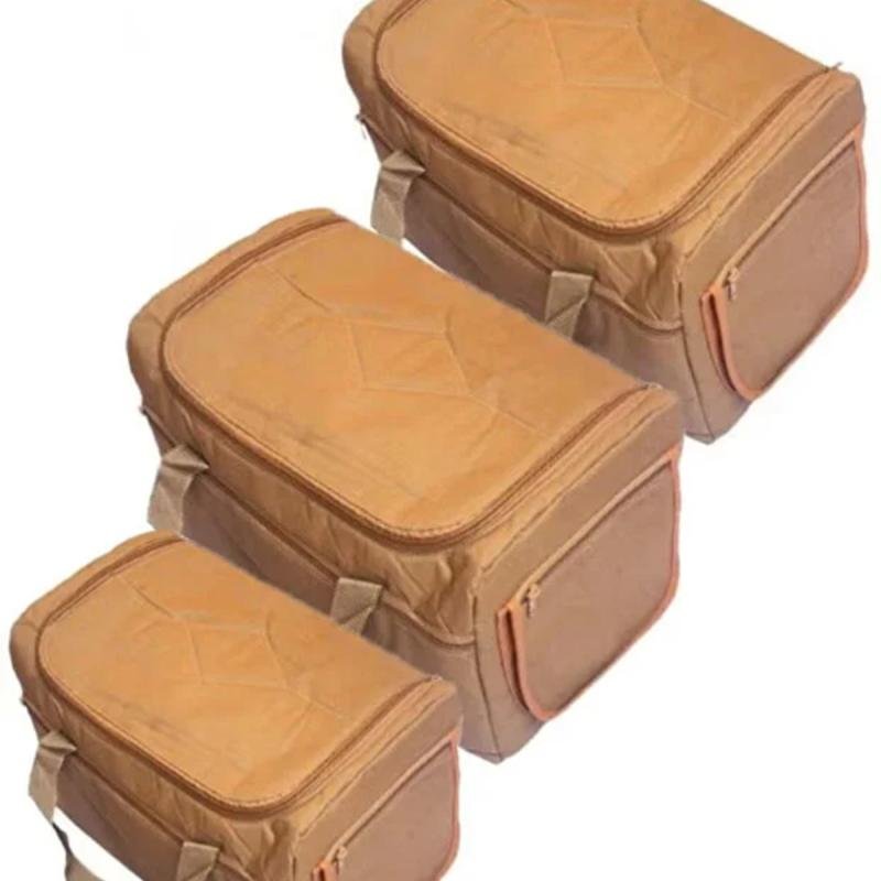 طقم حقيبة تخييم قماش مقاوم للماء مع حامل ثلاثي – 3 قطع-60+50+30سم