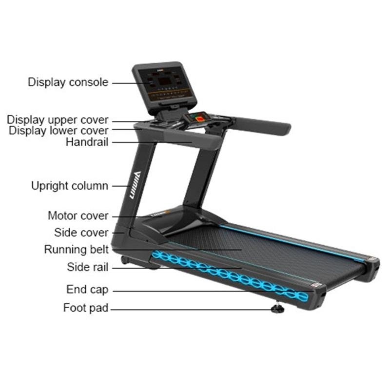 سير جري احترافي 5 حصان تحمل 180 كجم ميل 15% سرعة 24 كم/س مساحة جري 58 × 153سم,12 برنامج رياضي,6200S