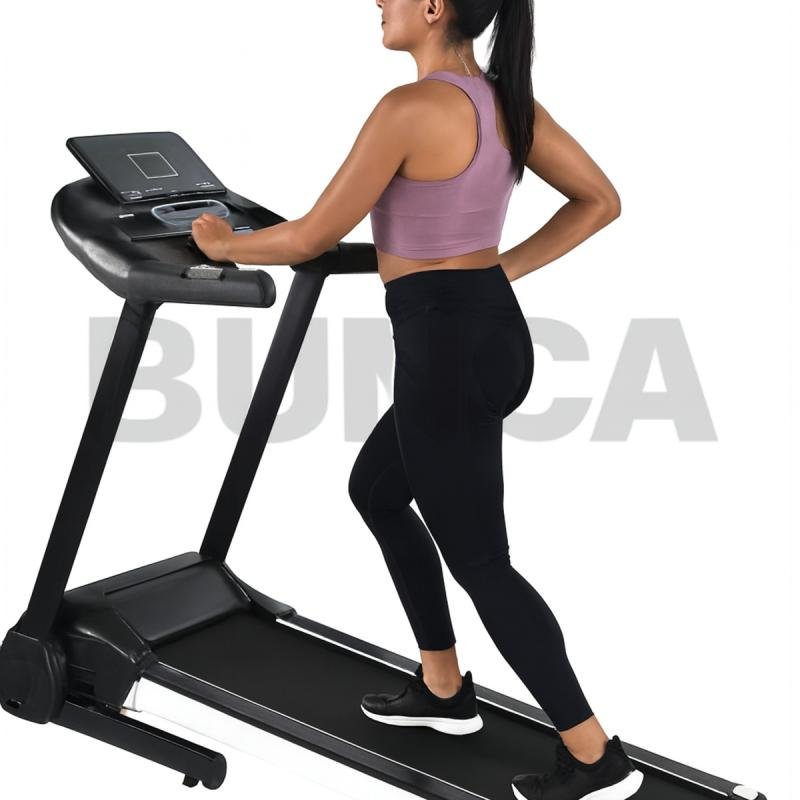 سير جري 4 حصان قابلة للطي تحمل 140 كجم مع بلوتوث ومساحة جري 46×122سم و 3مستويات انحدار,سرعة 16ك,610A