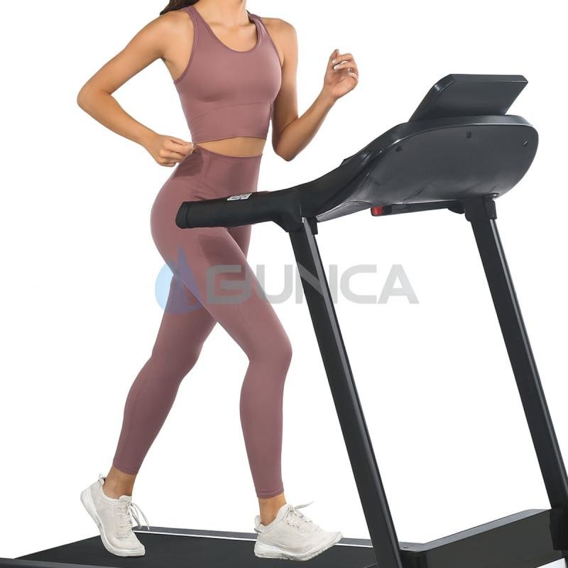 سير جري 4 حصان قابلة للطي تحمل 140 كجم مع بلوتوث ومساحة جري 46×122سم و 3مستويات انحدار,سرعة 16ك,610A