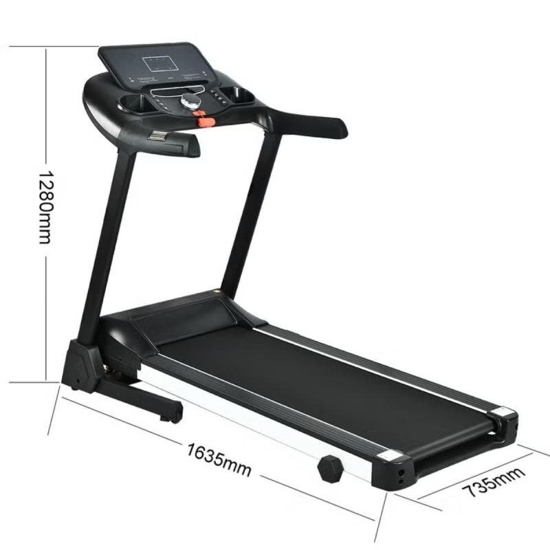 سير جري 4 حصان قابلة للطي تحمل 140 كجم مع بلوتوث ومساحة جري 46×122سم و 3مستويات انحدار,سرعة 16ك,610A