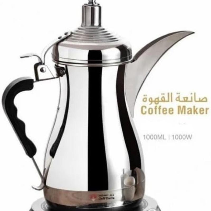 دلة تحضير قهوة عربية كهربائي GA-C91839 من دلة الخليج سعة 1 لتر - فضي