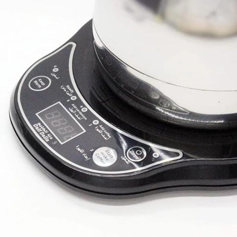 دلة تحضير قهوة عربية كهربائي GA-C91839 من دلة الخليج سعة 1 لتر - فضي