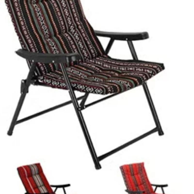 كرسي تخييم مبطن وخفيف الوزن قابل للطي للشاطئ والأنشطة الخارجية