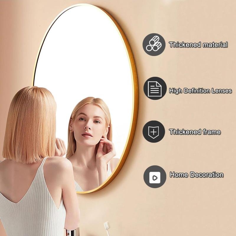 مرآة أكريليك دائرية لاصقة على الحائط – مرآه عصرية مقاومة للكسر وآمنة بوضوح عالي,مرايا ديكور 🪞