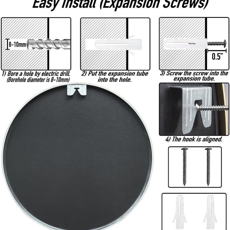 مرآة أكريليك دائرية لاصقة على الحائط – مرآه عصرية مقاومة للكسر وآمنة بوضوح عالي,مرايا ديكور 🪞