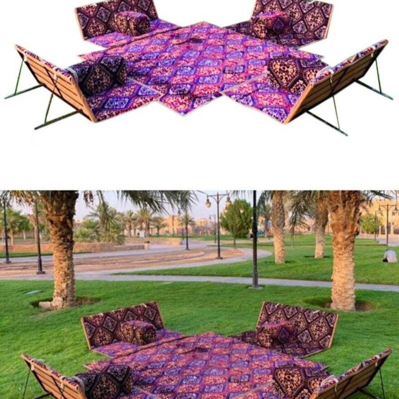 جلسة ارضية متكاملة قابلة للطي 8 أشخاص