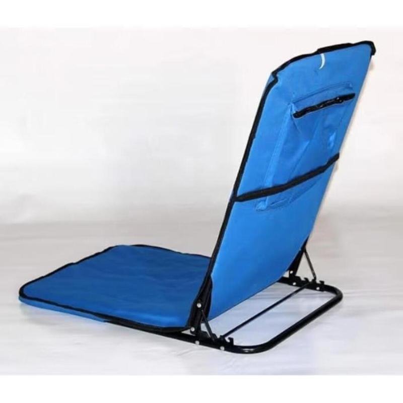 كرسي أرضي عربي تقليدي قابل للطي بمسند ظهر قابل للتعديل، مريح وخفيف مثالي للرحلات والتخييم والنزهات