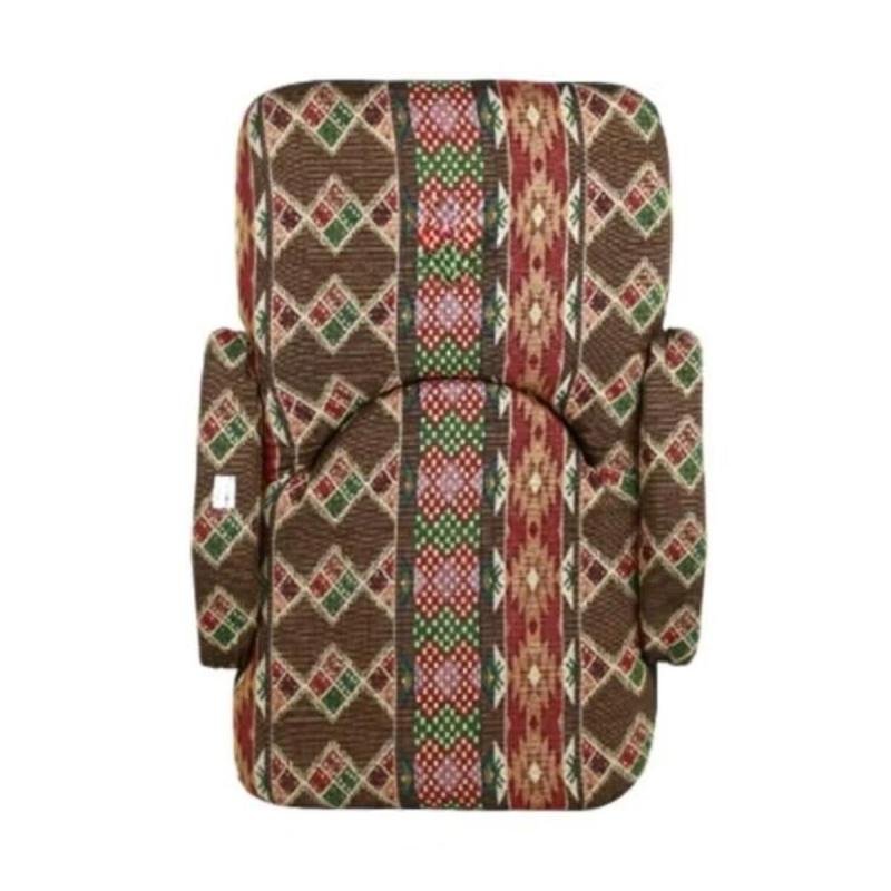 كرسي أرضي قابل للطي مع مسند ذراع , مريح للجلوس والاسترخاء، مثالي للمنزل والرحلات، بحجم 55×50×50 سم