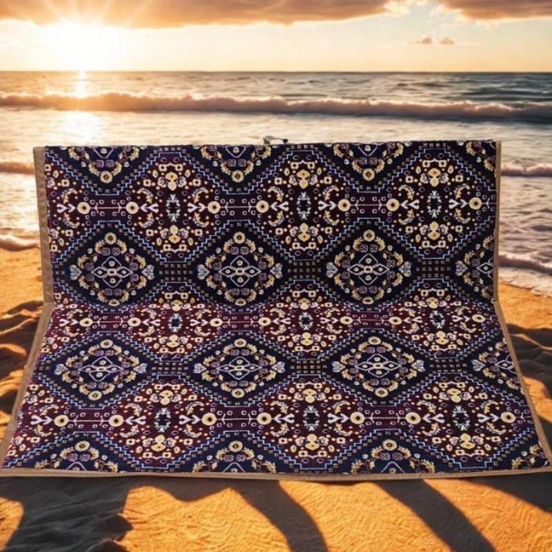 طقم كراسي 60 * 120 سم أرضية مكون من كرسيين قابلين للطي بخلفية عازلة للماء، مثالي للرحلات والتخييم