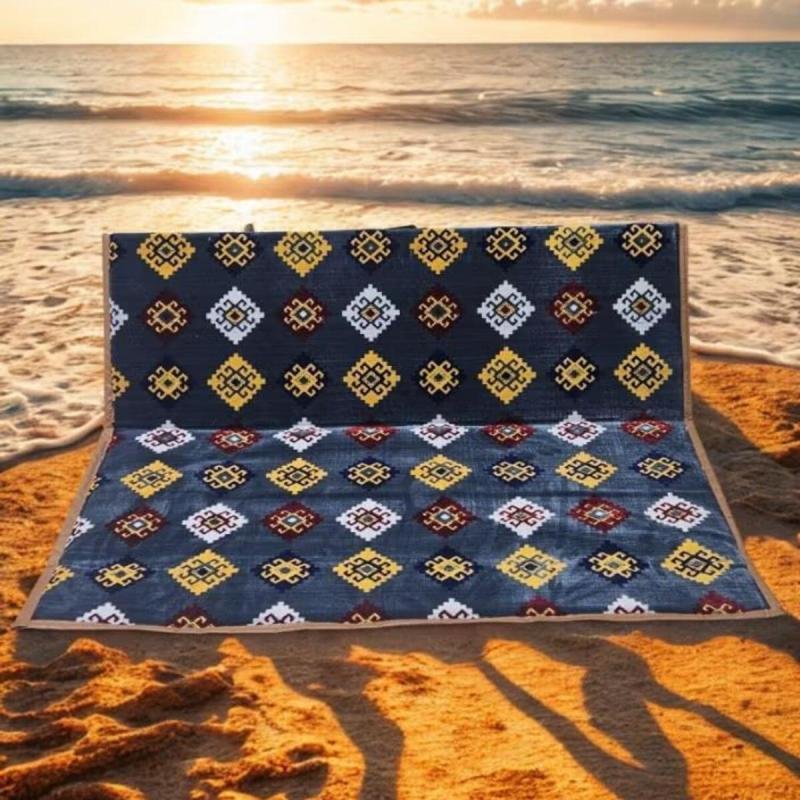 طقم كراسي 60 * 120 سم أرضية مكون من كرسيين قابلين للطي بخلفية عازلة للماء، مثالي للرحلات والتخ