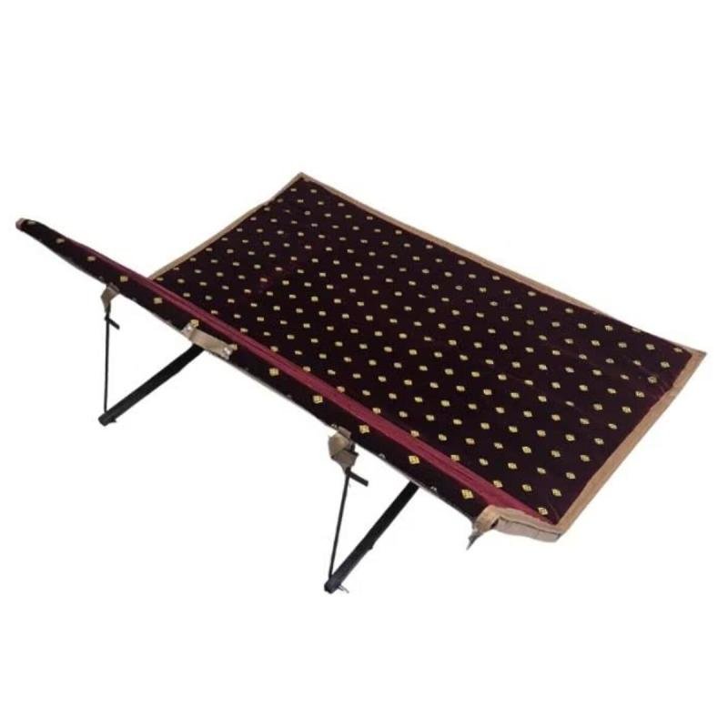 طقم كرسي أرضي مع مراكي لشخصين قابل للطي بخلفية عازلة للماء، مثالي للرحلات والتخييم والاسترخاء