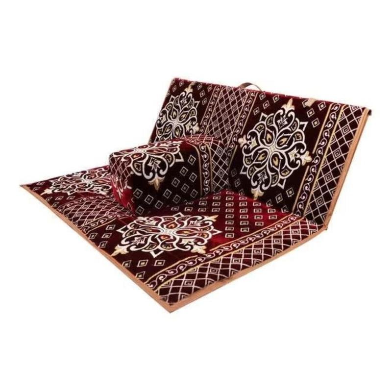 كرسي تخييم أرضي قابل للطي مع مسند ظهر قابل للتعديل مقاس 120×5×45 سم مثالي للرحلات والنزهات