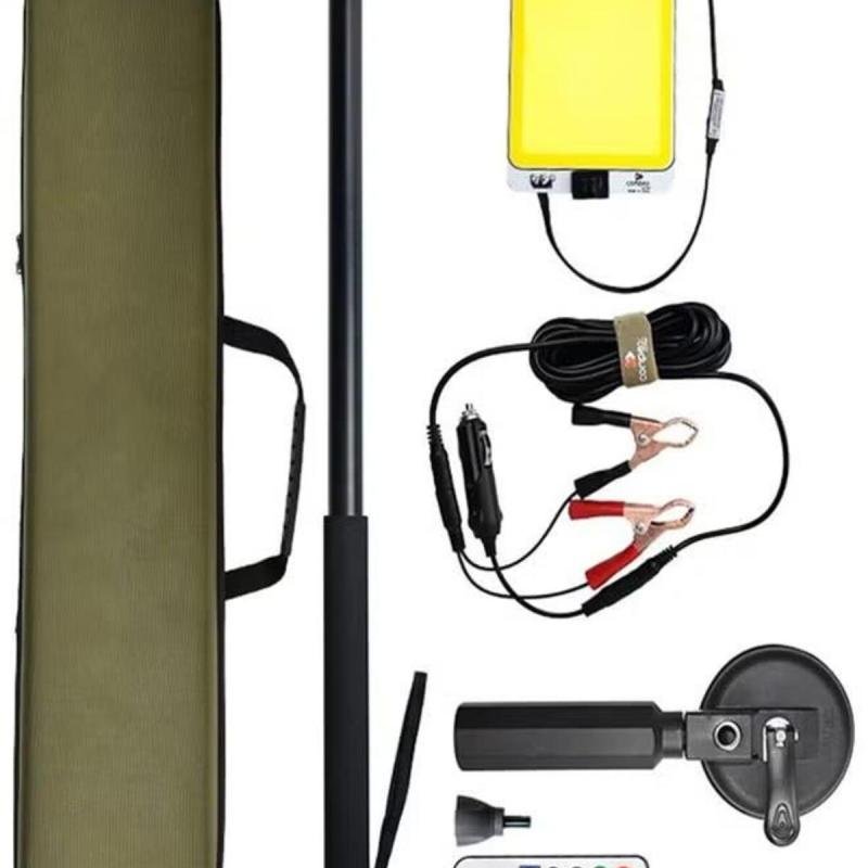 مصباح تخييم LED 360° متعدد الوظائف مع تحكم عن بُعد، 3 أوضاع إضاءة وكابل 5 متر للصيد والرحلات