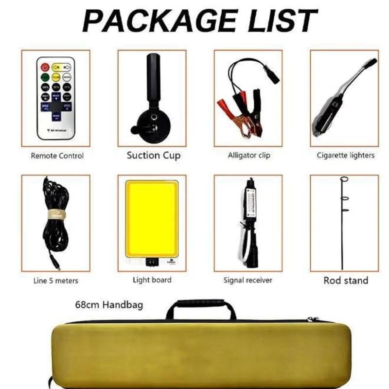 مصباح تخييم LED 360° متعدد الوظائف مع تحكم عن بُعد، 3 أوضاع إضاءة وكابل 5 متر للصيد والرحلات