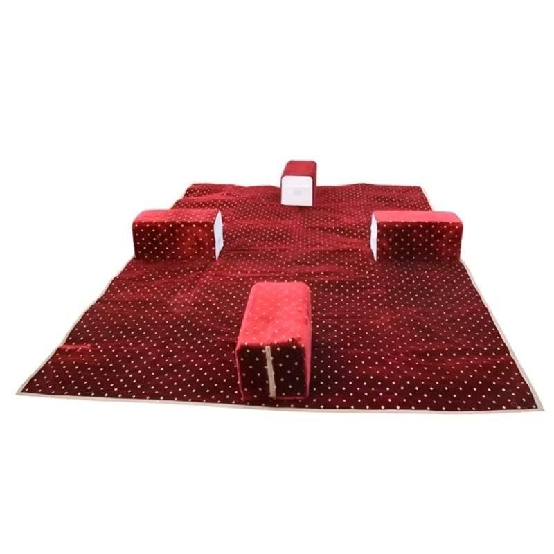 بساط رحلات أرضي 5 قطع (200×300 سم) – مجلس تخييم تركي مبطن لـ6 أشخاص قابل للطي