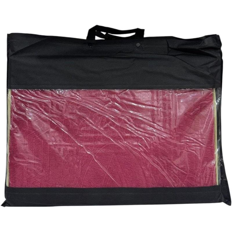 سجادة صلاة إسلامية 2 في 1 قابلة للطي للكرسي والتأمل والنزهات مع مسند للظهر (أحمر غامق)