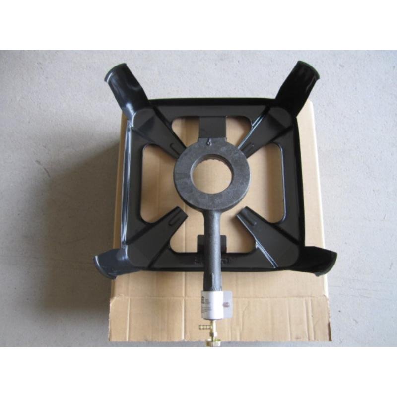 موقد محمول يعمل بالغاز والبروبان والحديد الزهر للاستخدام في الفناء والتخييم في الهواء الطلق مقاس 40 × 40 سم