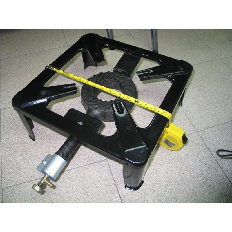 موقد محمول يعمل بالغاز والبروبان والحديد الزهر للاستخدام في الفناء والتخييم في الهواء الطلق مقاس 40 × 40 سم