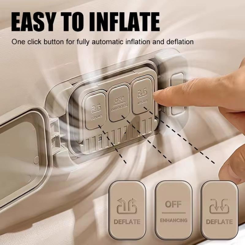 مرتبة هوائية مريحة، 190 × 100 × 25 سم، سطح مخملي ناعم، مع مضخة هواء قابلة للإزالة وماء