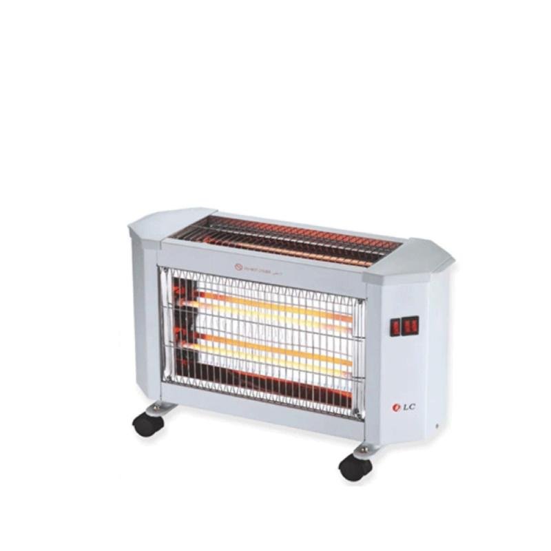 دفاية كهربائية 5 شمعات محيطة بجميع الجهات – 2400 واط – مستطيلة – أبيض