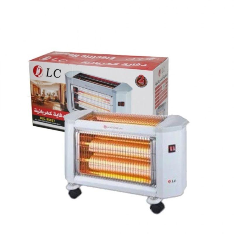 دفاية كهربائية 5 شمعات محيطة بجميع الجهات – 2400 واط – مستطيلة – أبيض