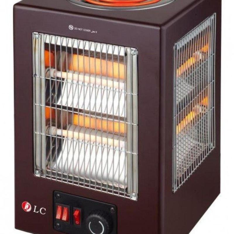 دفاية كهربائية محيطية 2 في 1 مع موقد للطهي والتسخين + تحضير المشروبات الساخنة بقوة 2000 واط